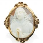A Shell Cameo Brooch, Late 19th Century