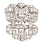 An Art Deco Diamond Clip Brooch