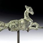 Roman Silvered Bronze Fibula - Hippocamp & Fish