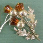 Ward Brothers Scottish Silver Thistle Brooch