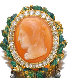 Cameo showing the head of Hercules wearing a lion skin