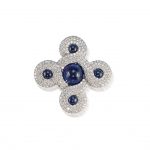 A diamond and sapphire brooch, by Chanel