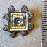 Merovingian Silver-gilt lozenge-shaped brooch