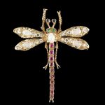 Multi-Stone Dragonfly Brooch