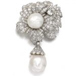 Cultured pearl and diamond brooch, Van Cleef & Arpels