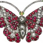 Ruby, Diamond, Silver-Topped Gold Brooch