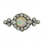 A late 19th century opal and diamond brooch