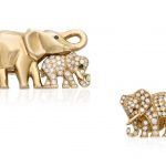 CARTIER ELEPHANT BROOCH AND PIN SET