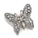 Ruby and diamond brooch, circa 1890 Modelled as a butterfly