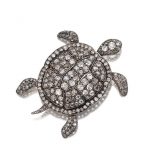 Diamond turtle brooch, late 19th century
